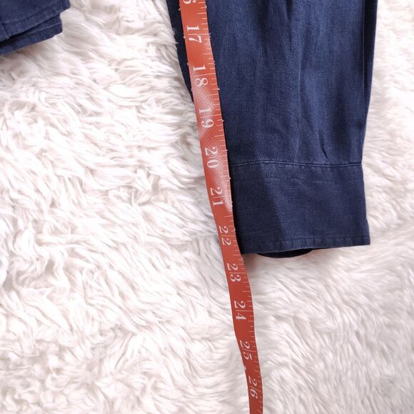 Vintage 90s Polo Ralph Lauren Dark Blue Classic Fit Long Sleeve Red Pony XXL - Picture 6 of 10